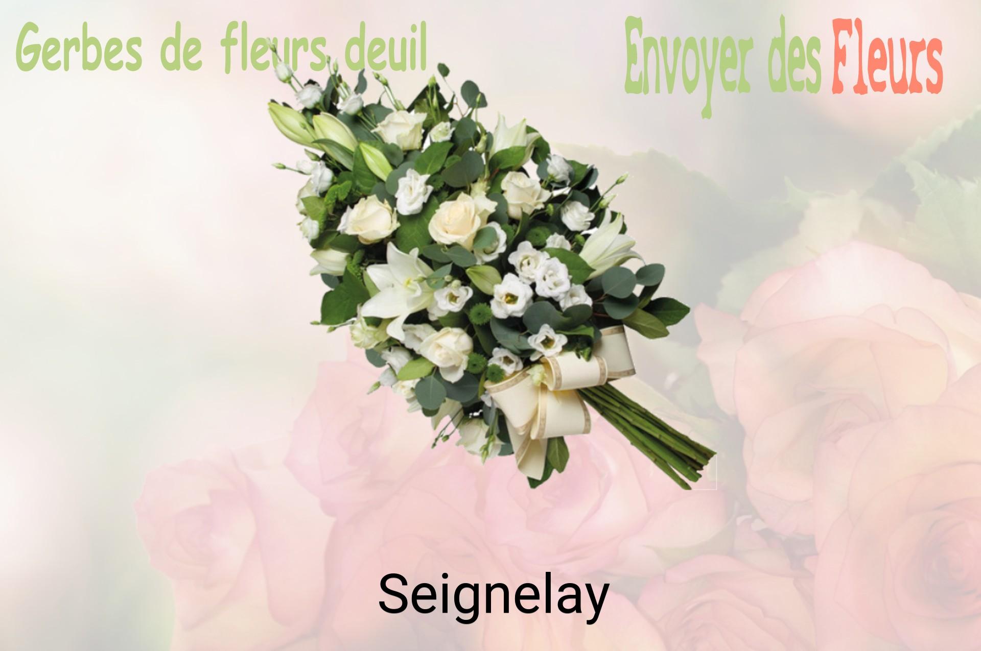 Gerbe de fleurs de deuil livrée à Seignelay